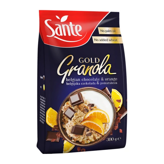 Sante Müzli Granola Gold Csokoládés narancsos 300g