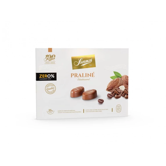 Szerencsi Zero Praliné mandula-kávékrémmel töltött 105g