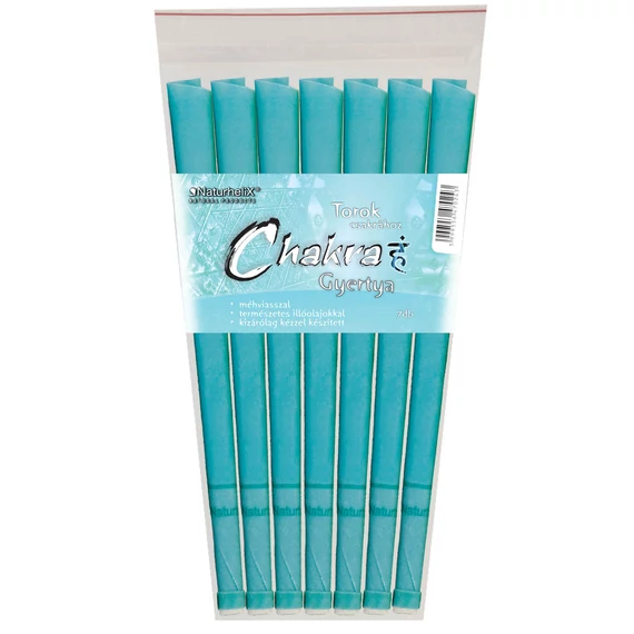 Natúrhelix csakragyertya kék 7db