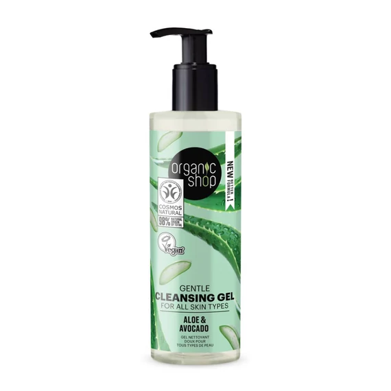 Organic Shop arctisztító gél aloe vera+avokádó 200ml