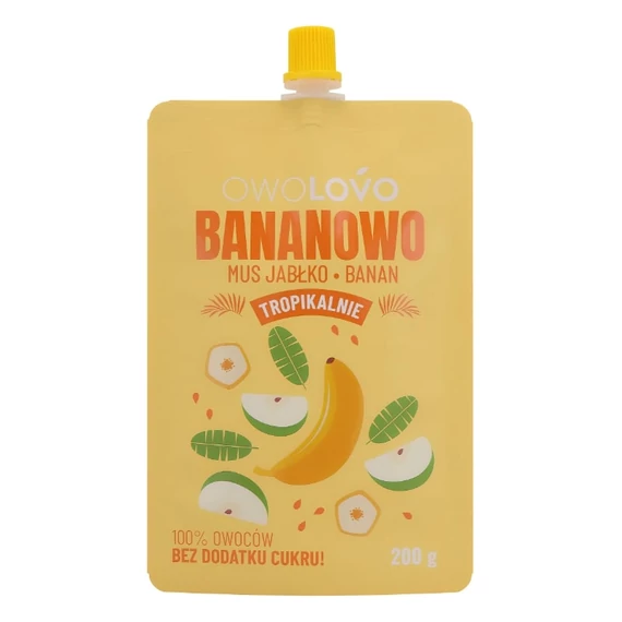 Owolowo 100% gyümölcspüré banános trópusi 200g