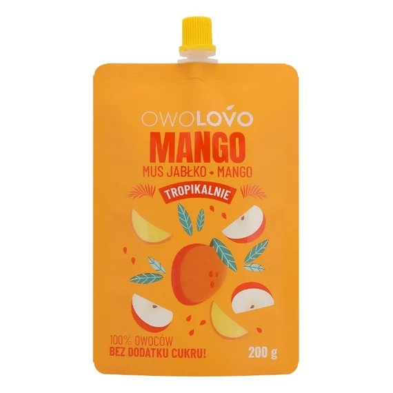 Owolowo 100% gyümölcspüré mangós trópusi 200g