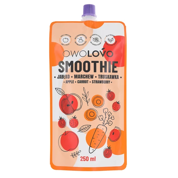 Owolowo smoothie alma-sárgarépa-eper 250ml