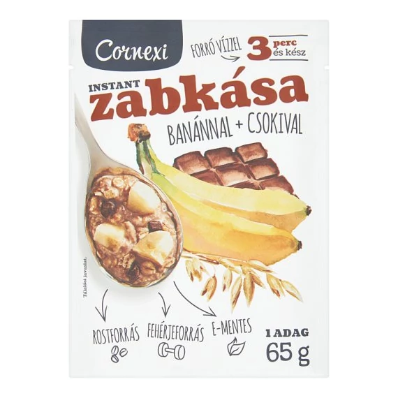 Cornexi zabkása banánnal+csokoládéval 55g