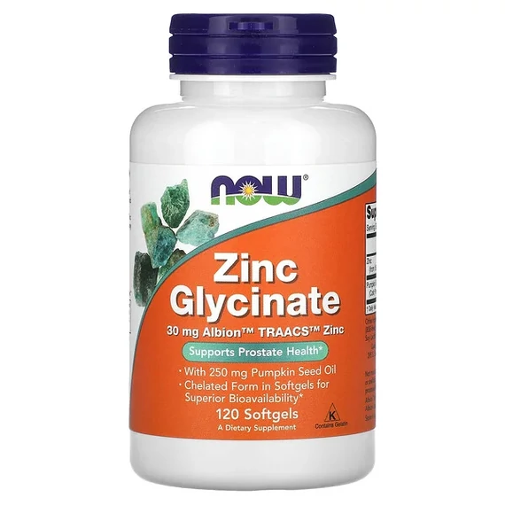 Now Zinc Glicinate 30 mg gélkapszula 120x