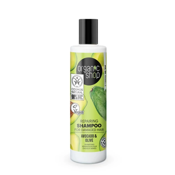 Organic Shop sampon regeneráló avokádóval és olivával 280ml