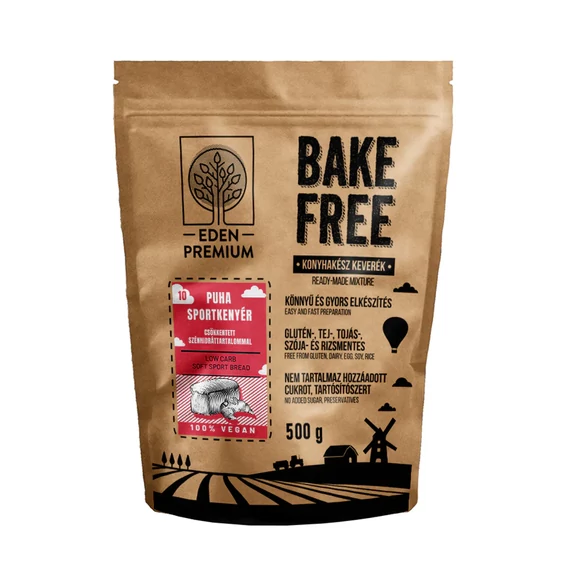 Éden Prémium Bake-Free Puha sportkenyér lisztkeverék 500g