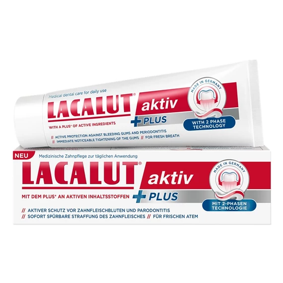 Lacalut aktív PLUS fogkrém 75ml