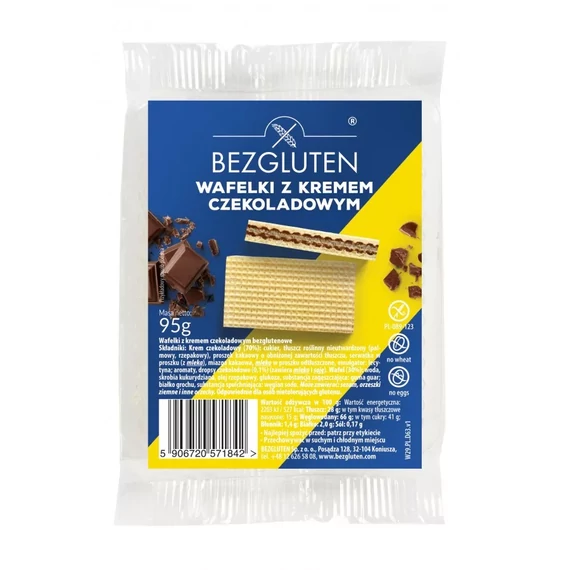 Bezgluten gluténmentes csokis ostya 95g