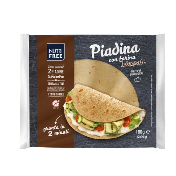 Nutrifree Piadine Integrale gluténm. tortilla lap 2x90g 180g