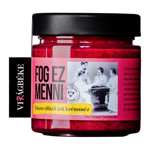 Virágbéke fekete ribizli ízű krémméz 'Fog ez menni' 250g