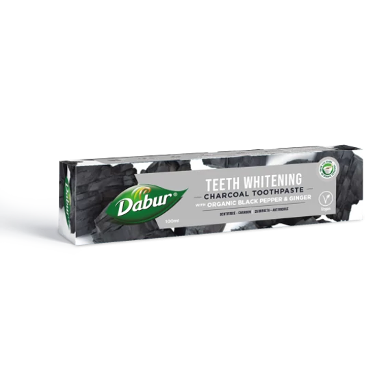Dabur Herbal fehérítő fogkrém aktív szénnel organikus összetevőkkel 100ml