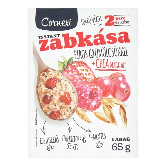 Cornexi zabkása piros gyümölcs+chia mag 55g