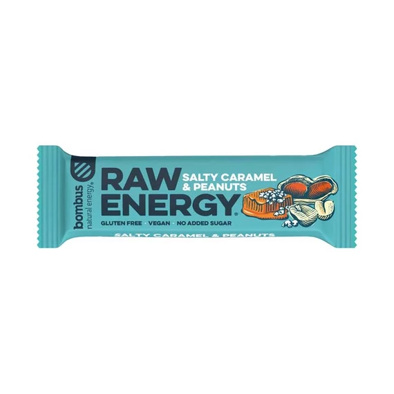 Bombus Raw Energy sós karamell és földimogyorós szelet 50g