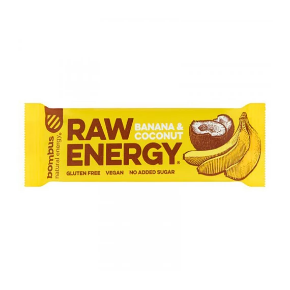 Bombus Raw Energy banán és kókusz szelet 50g