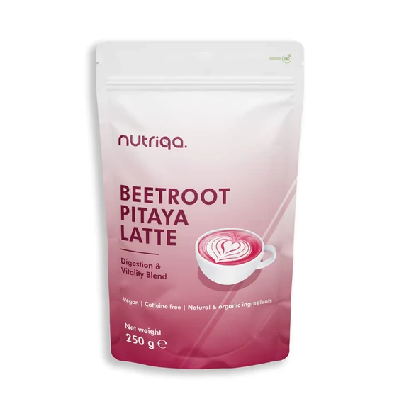 Nutriqa vegán cékla-pitaya latte koffeinm. 250g