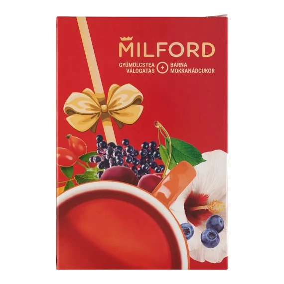 Milford Gyümölcstea válog.+barna mokkanádcukor díszd. 1x