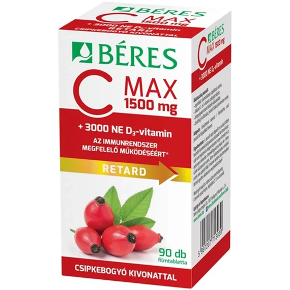 Béres C-max 1500mg + 3000NE D3 tabletta 90x