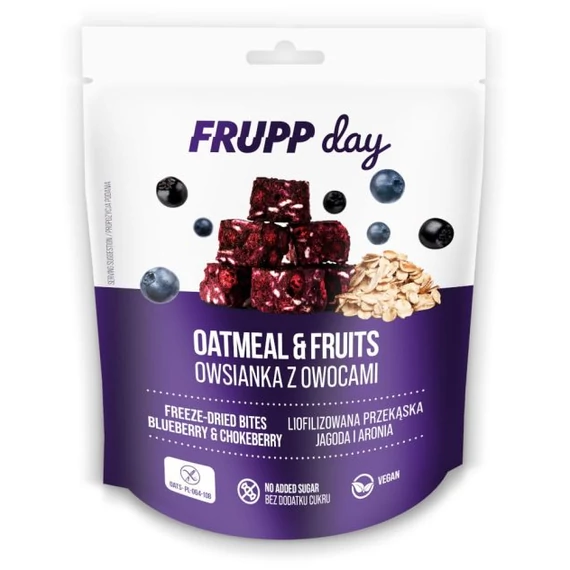 Frupp Day Zabkockák liofilizált áfonyával és berkenyével 25g
