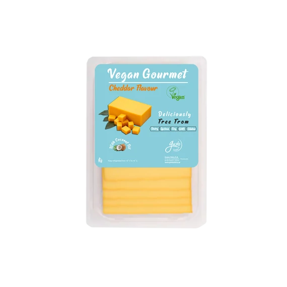 Gusto vegán készítmény szeletelt cheddar ízű 140g