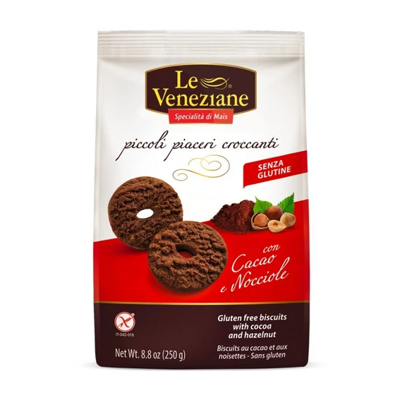 La veneziane gluténmentes kakaós-mogyorós keksz 250g