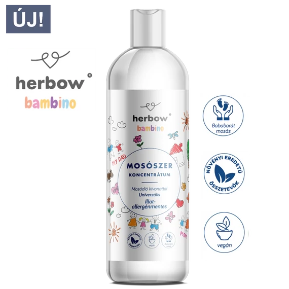 Herbow Bambino folyékony mosószer konc.uni.illatmentes 1000ml