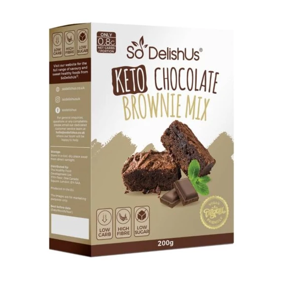 SoDelishUs Keto csokoládés brownie lisztkeverék 200g