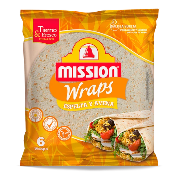 Mission wrap tönköly és zab 6x25cm 370g