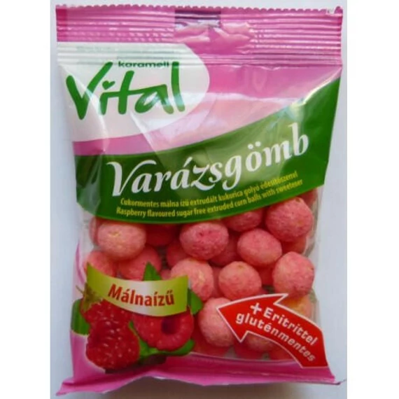 K.Vital varázsgömb extrudált kukoricagolyó málna ízű 20g