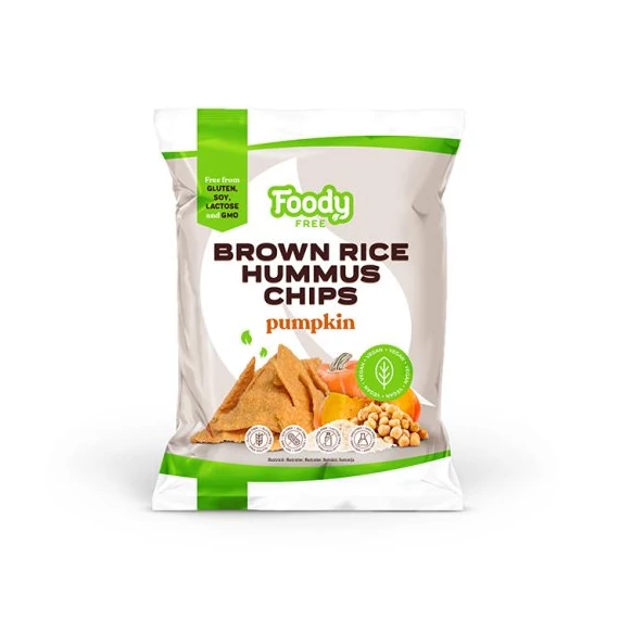 Foody Free gm. barna rizs&hummusz chips sütötökkel 50g