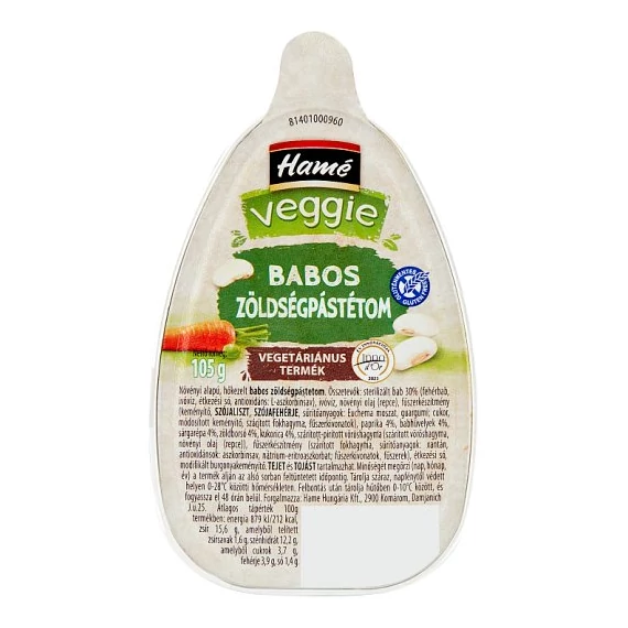 Hamé Veggie zöldségpástétom babos 105g