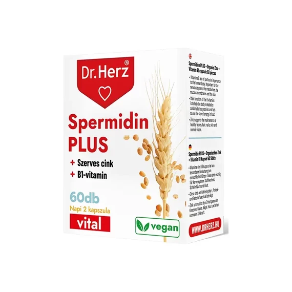 Dr Herz Spermidin+B1+Szerves cink kapszula 60x