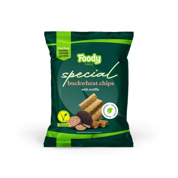Foody Free gluténmentes hajdina chips szarvasgombával 45g