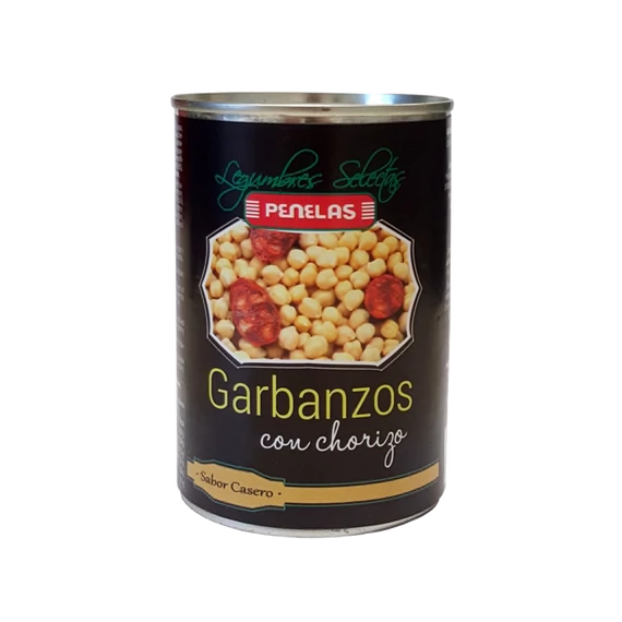 Penelas főtt csicseriborsó baconnel chorizo kolbásszal 420g