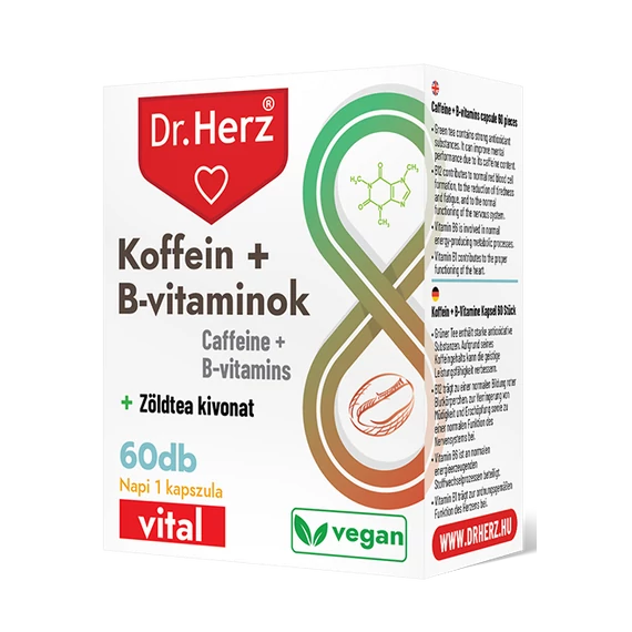 Dr Herz koffein+b-vitaminok kapszula 60x