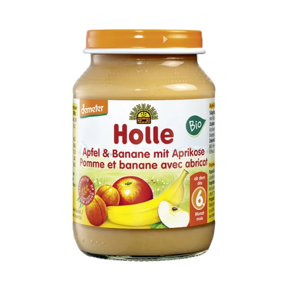 Holle bio bébiétel alma banán sárgabarackkal 190g