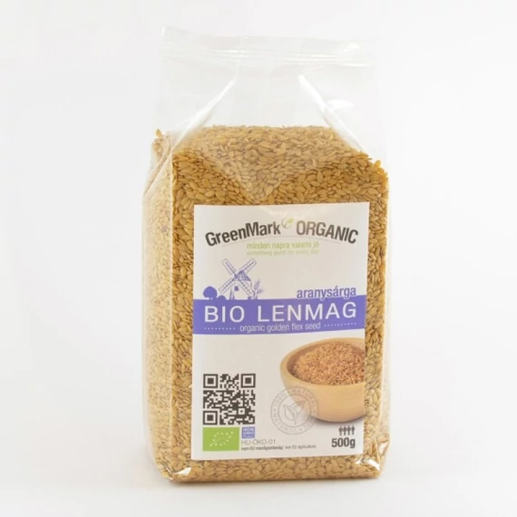 Greenmark bio lenmag aranysárga 500g