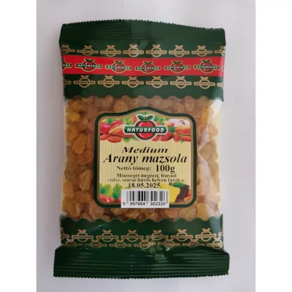 Naturfood medium arany mazsola 100g