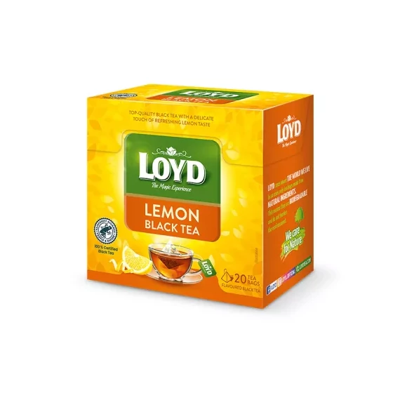 Loyd Piramis tea black citromos 20x1,7g 20db