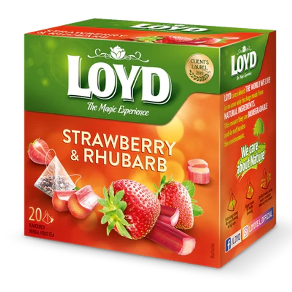 Loyd Piramis tea eper-rebarbara 20x2g 20db