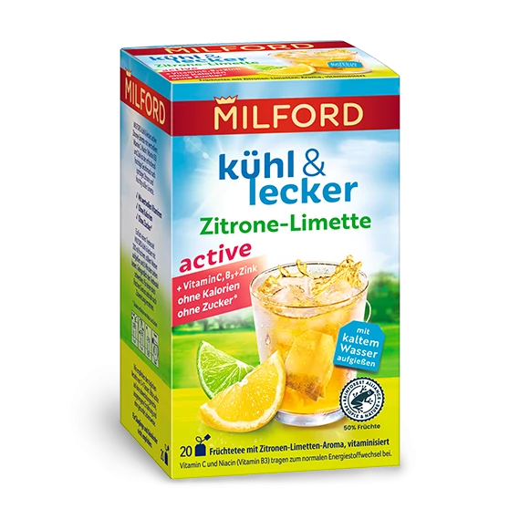Milford Citrom-Lime ízű gyümölcstea hideg teához 20x