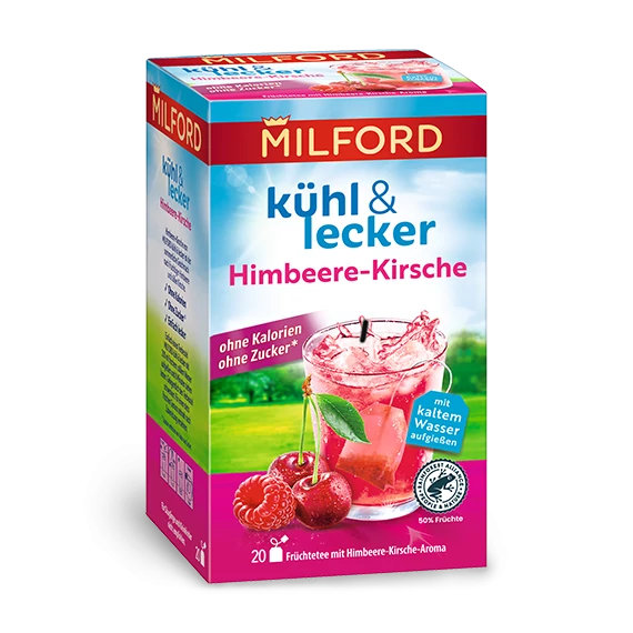 Milford Málna-cseresznye ízű gyümölcstea hideg teához 20x