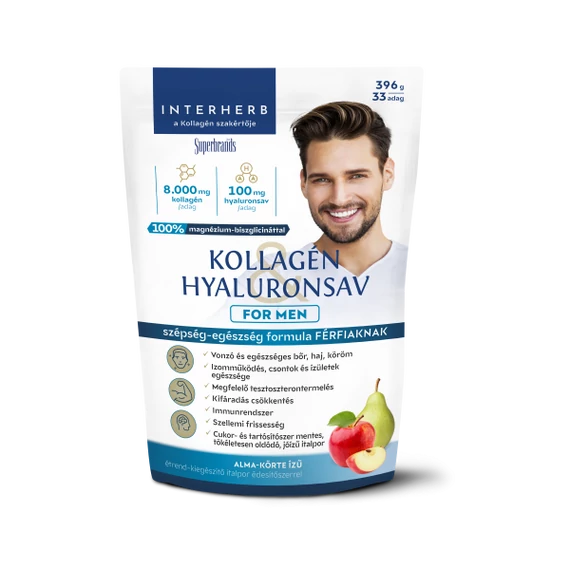 Interherb Kollagén Hyaluronsav italpor ForMen alma-körte 396g