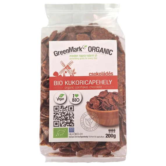 GreenMark bio kukoricapehely csokis 200g