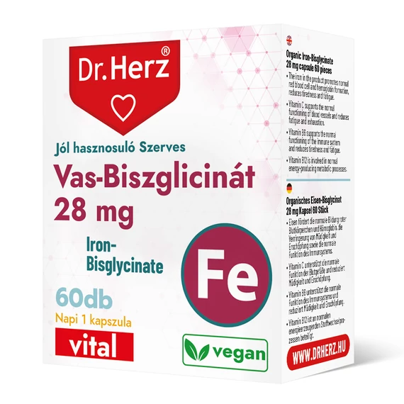 Dr Herz Vas-biszglicinát 28 mg kapszula 60x