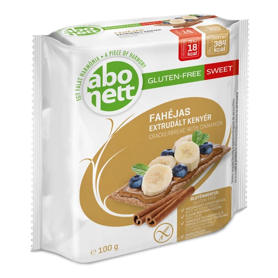 Abonett extrudált gluténmentes kenyér fahéjas 100g