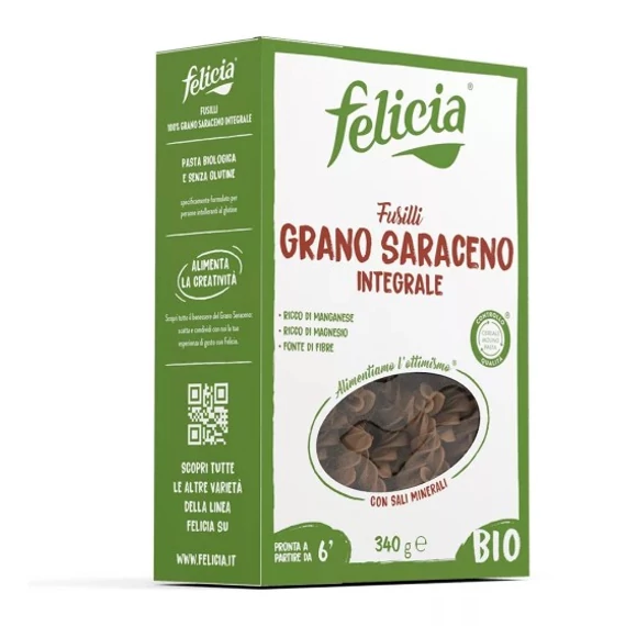 Felicia bio hajdina orsó-fusili gluténmentes tészta 250g