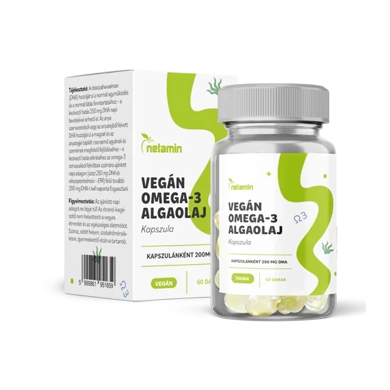 Netamin vegán omega-3 algaolaj kapszula 60x