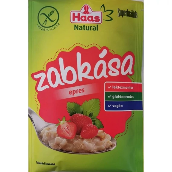 Haas Zabkása epres gm, vegán 20g