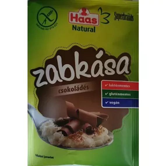 Haas zabkása csokoládés gm, vegán 20g